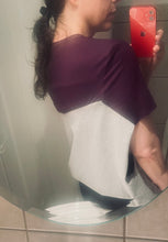 Charger l'image dans la galerie, T-shirt Barbados, Bordeaux foncé/gris clair chiné