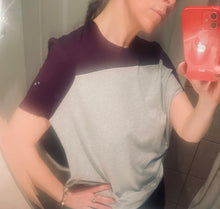 Charger l'image dans la galerie, T-shirt Barbados, Bordeaux foncé/gris clair chiné