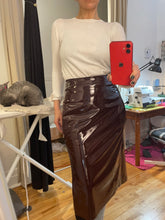 Load image into Gallery viewer, Prana patent leather skirt
